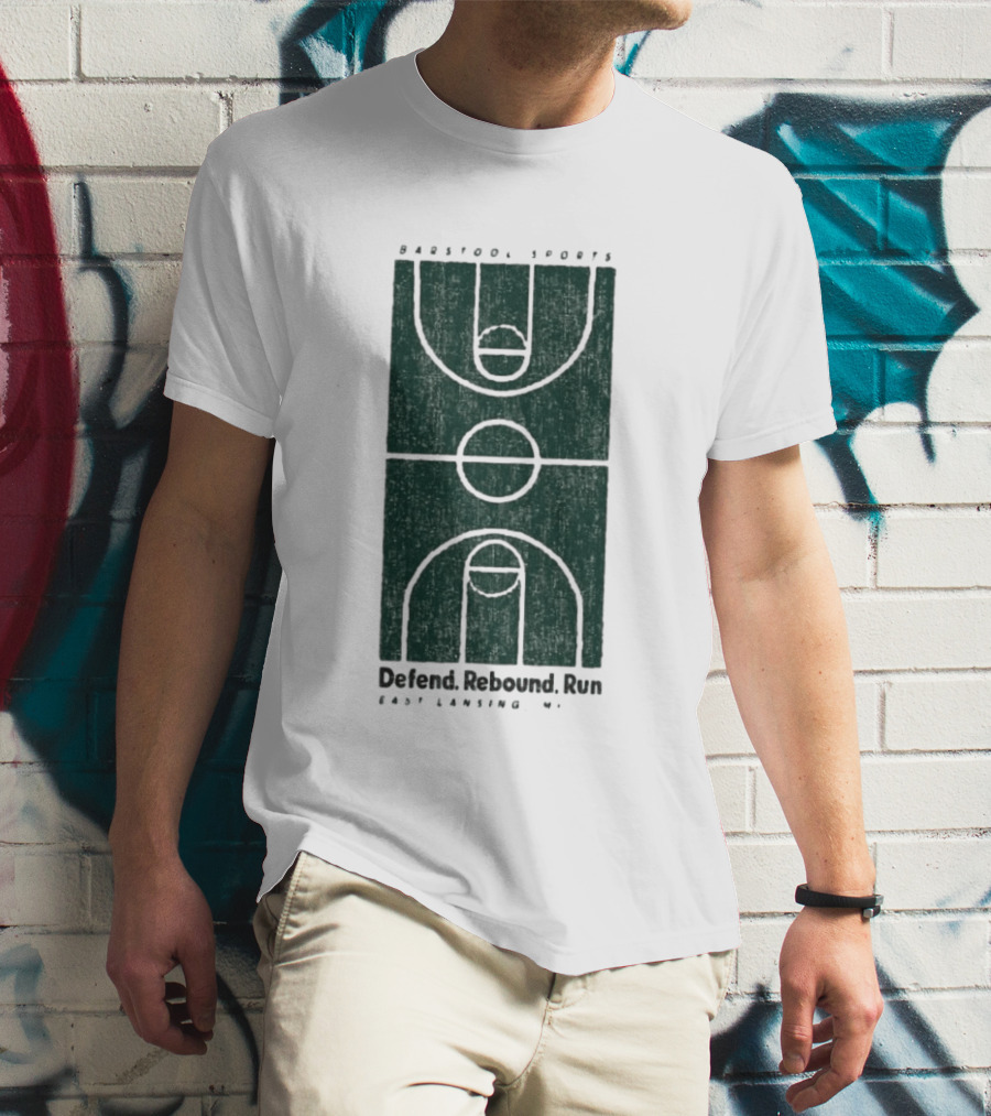Barstool Sports Defend Rebound Run East Lansing Court T-Shirt