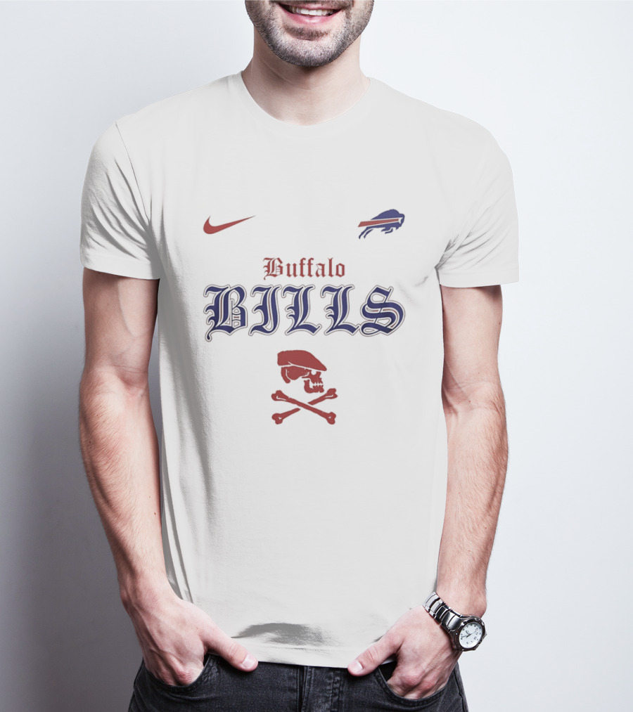 Buffalo Bills Nike Dropkick Murphys Collaboration Go Bills Skull T-Shirt