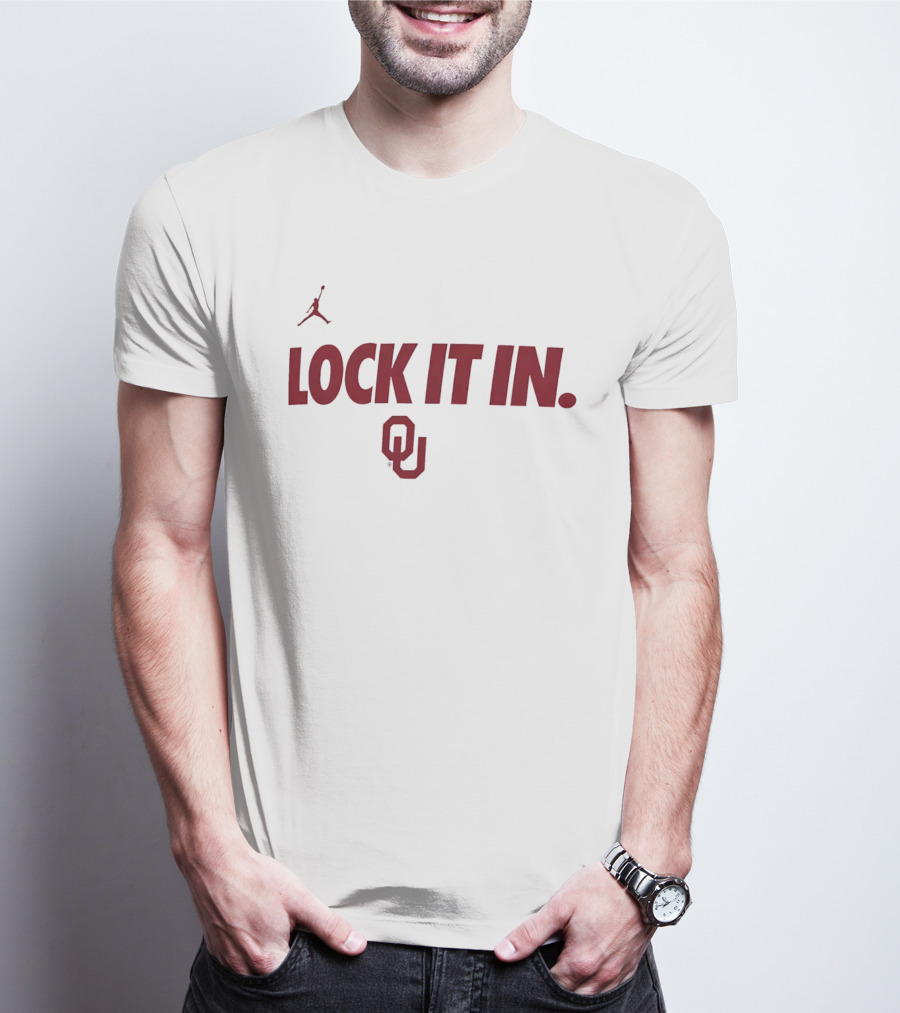 Oklahoma Sooners Lock It In OU Jordan Brand T-Shirt