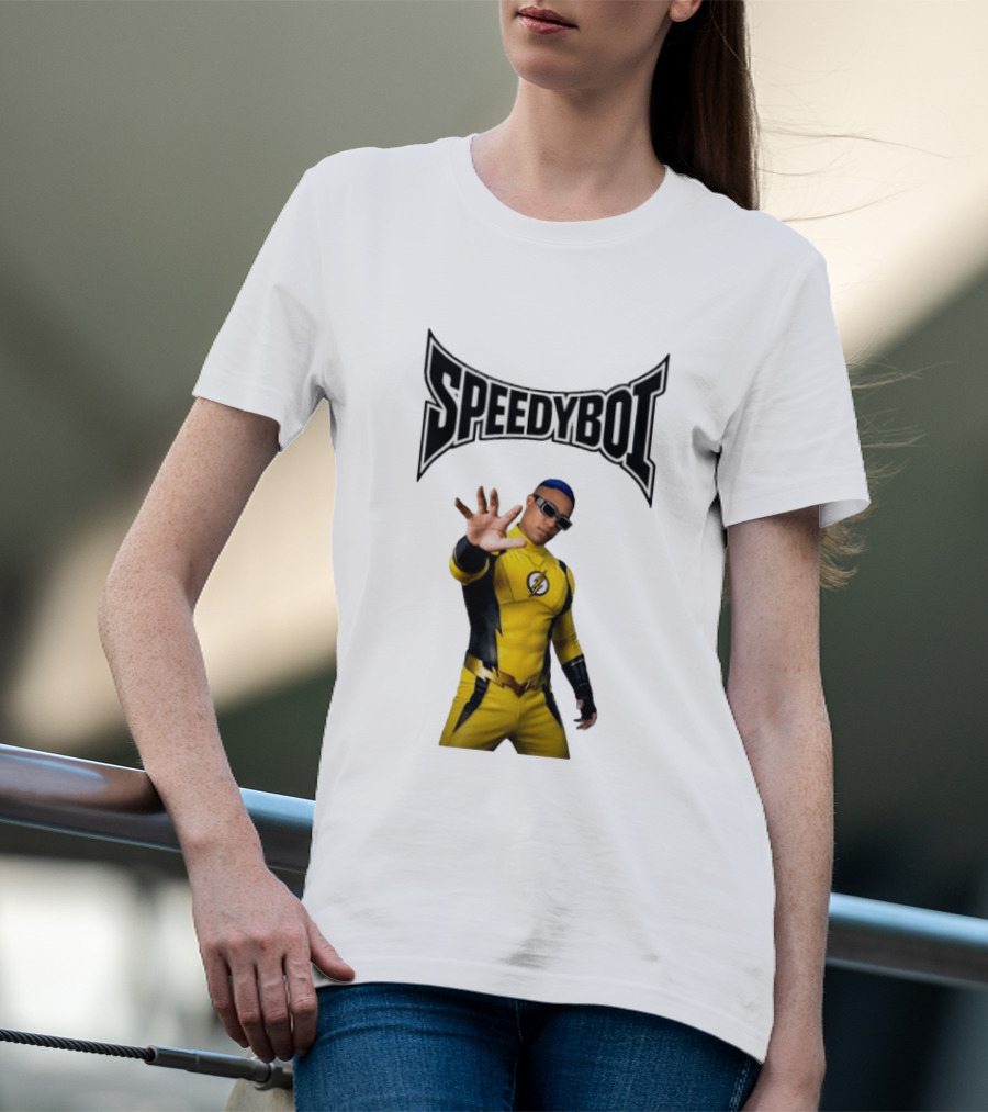Speedyboi Fast Costume Yellow Superhero Suit T-Shirt