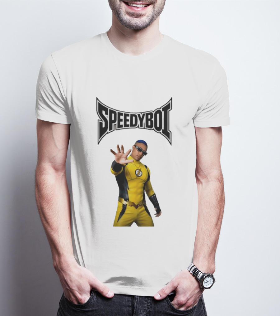 Speedyboi Fast Costume Yellow Superhero Suit T-Shirt