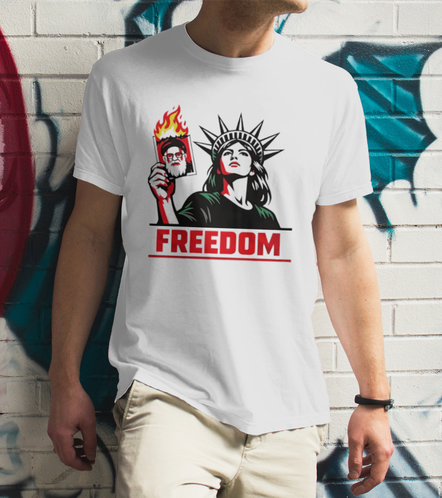 Statue Of Liberty Freedom Flame Sarcastic Political T-Shirt