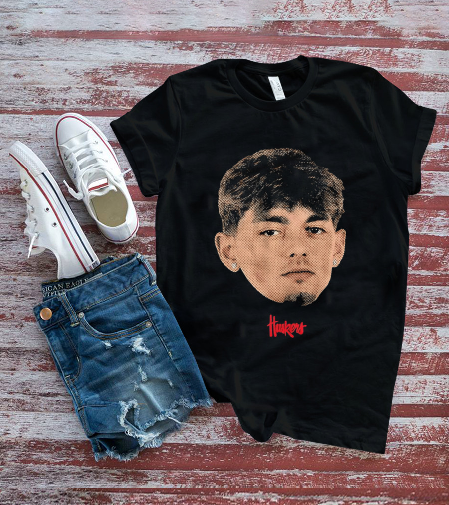 Connor Essegian Huskers Big Head Nebraska Cornhuskers T-Shirt