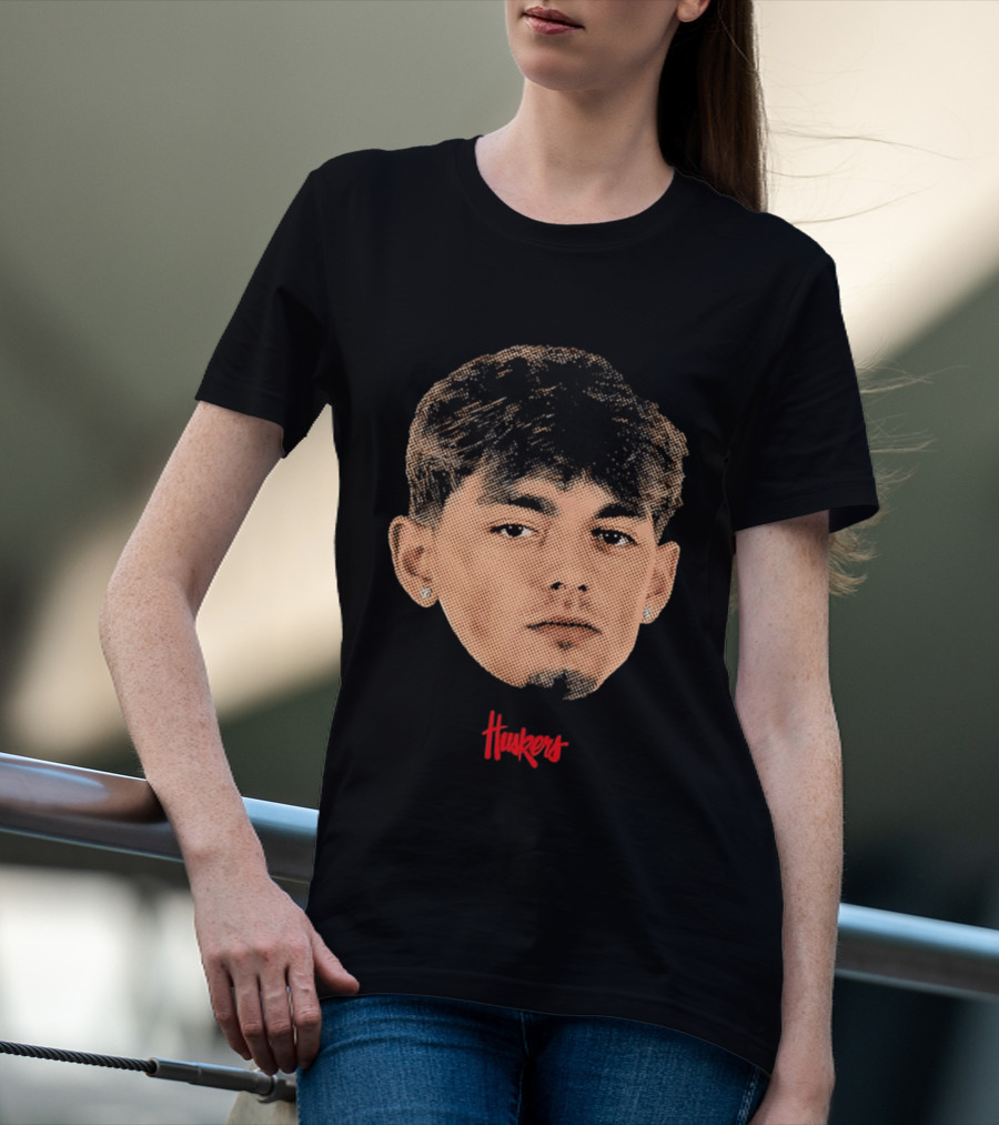 Connor Essegian Huskers Big Head Nebraska Cornhuskers T-Shirt