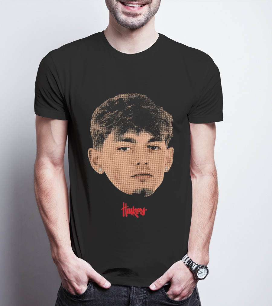 Connor Essegian Huskers Big Head Nebraska Cornhuskers T-Shirt
