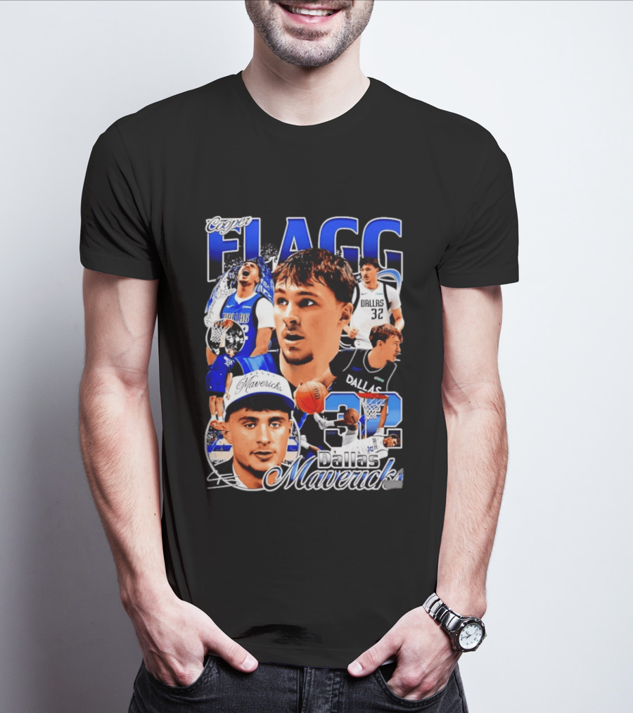Cooper Flagg Dallas Mavericks 32 Basketball Star T-Shirt
