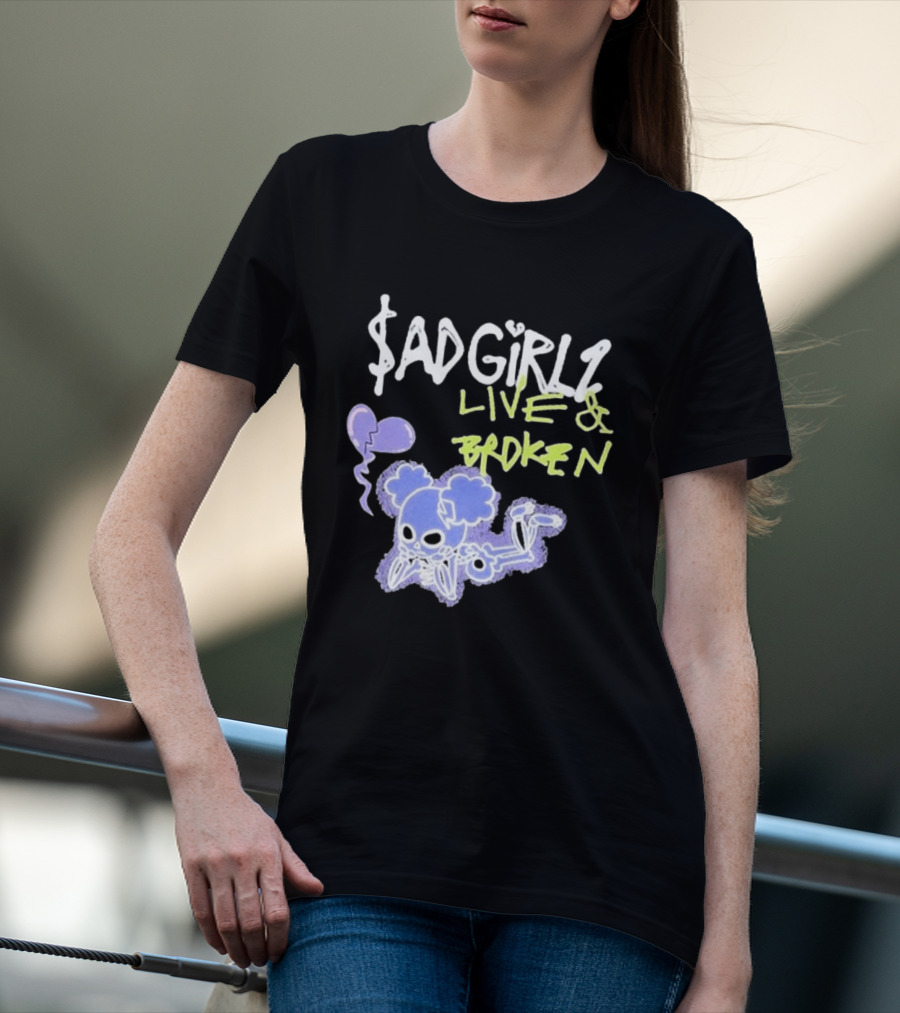 Junior H Sadgirlz Live And Broken Tour 2025 Skeleton Balloon T-Shirt