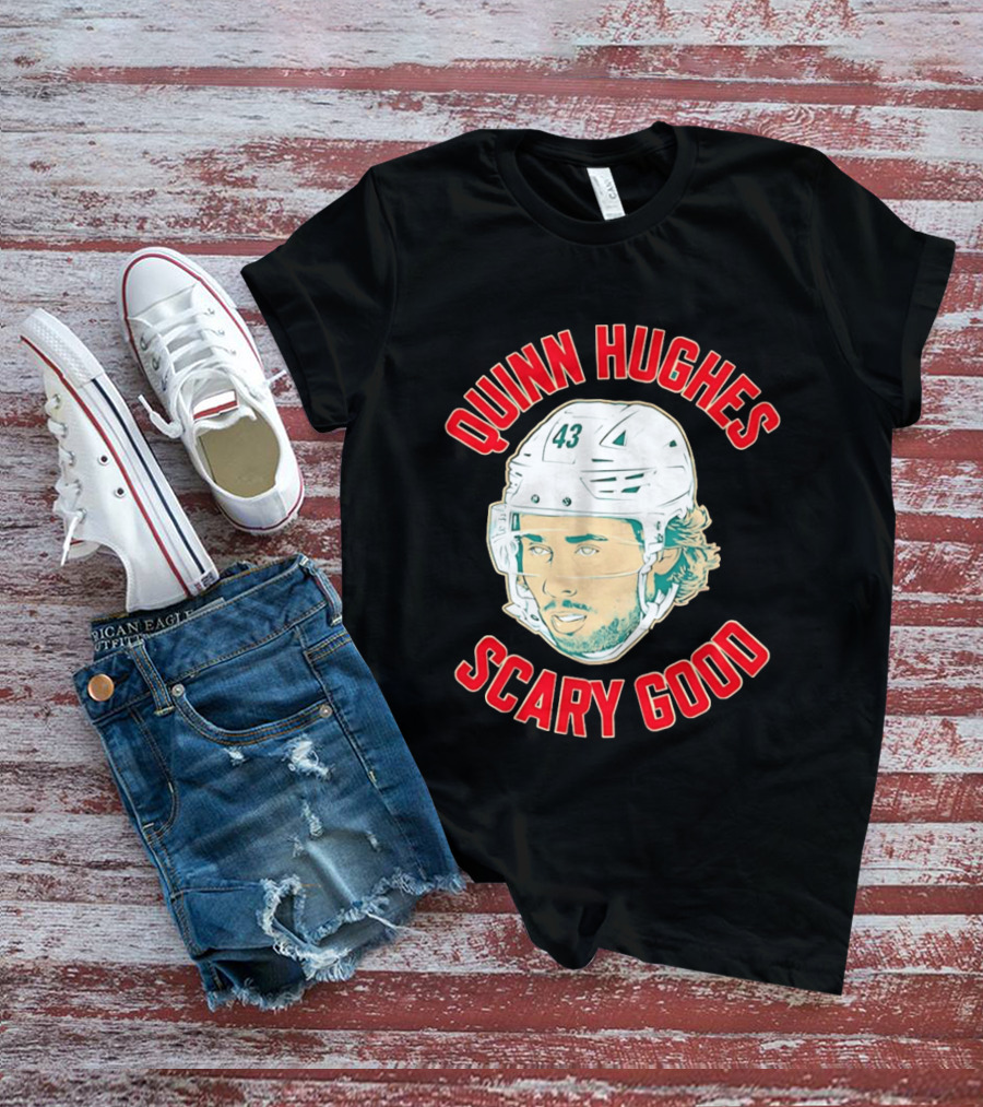 Quinn Hughes Scary Good Hockey 43 T-Shirt