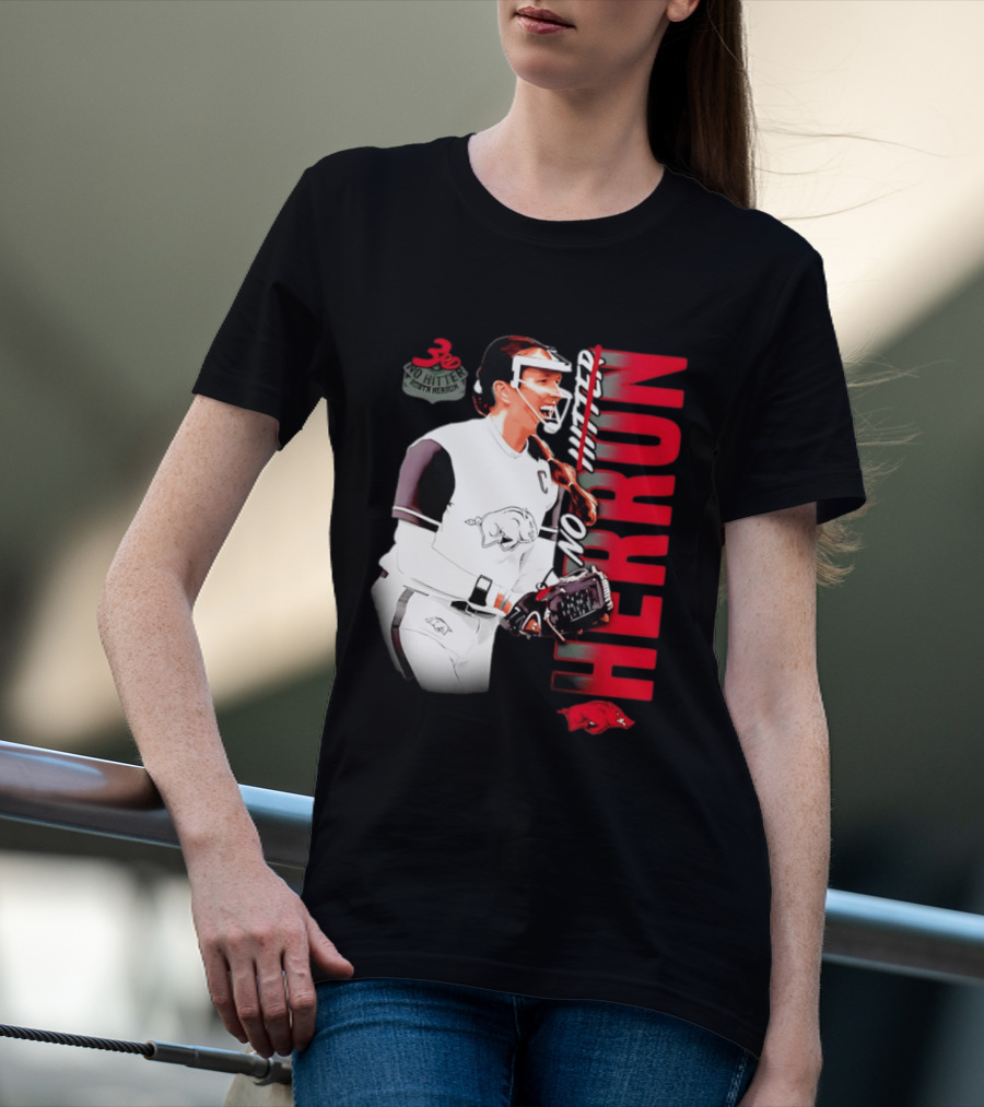 Robyn Herron Arkansas Razorbacks No Hitter No Hitz Herron T-Shirt