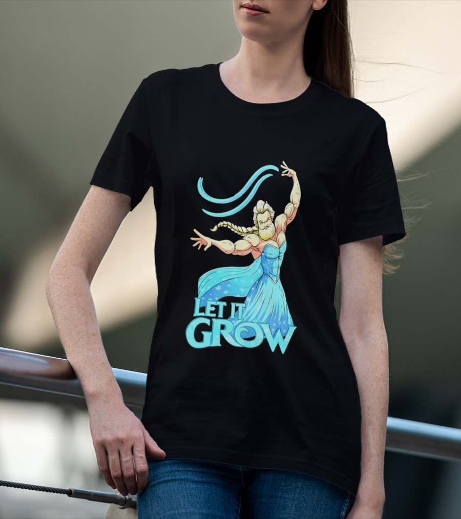 Let It Grow Frozen Elsa Muscular T-Shirt