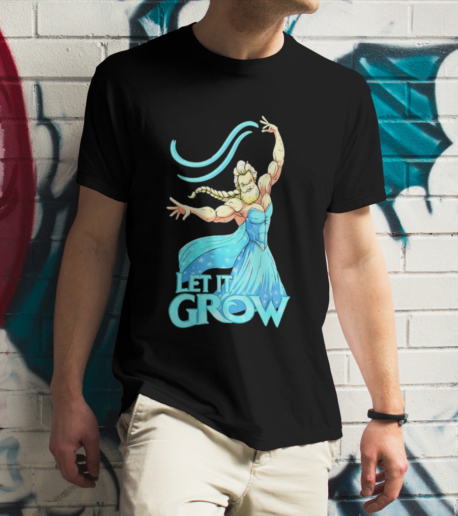 Let It Grow Frozen Elsa Muscular T-Shirt
