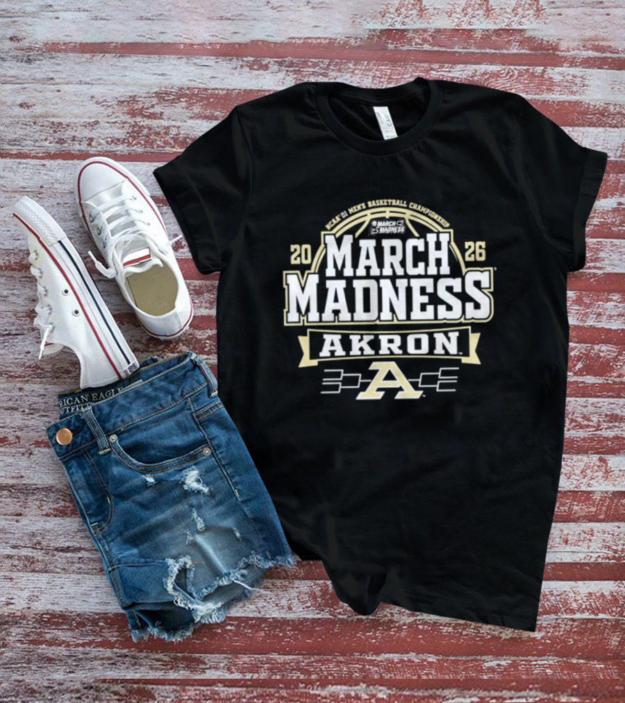 NCAA 2026 March Madness Akron Basketball Championship Graphics A T-Shirt