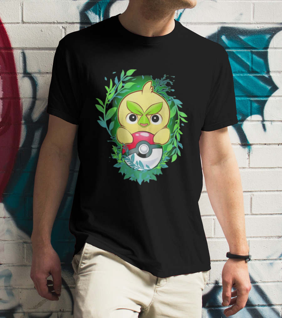 Pokémon Browt Grass Chicken Pokeball Forest T-Shirt