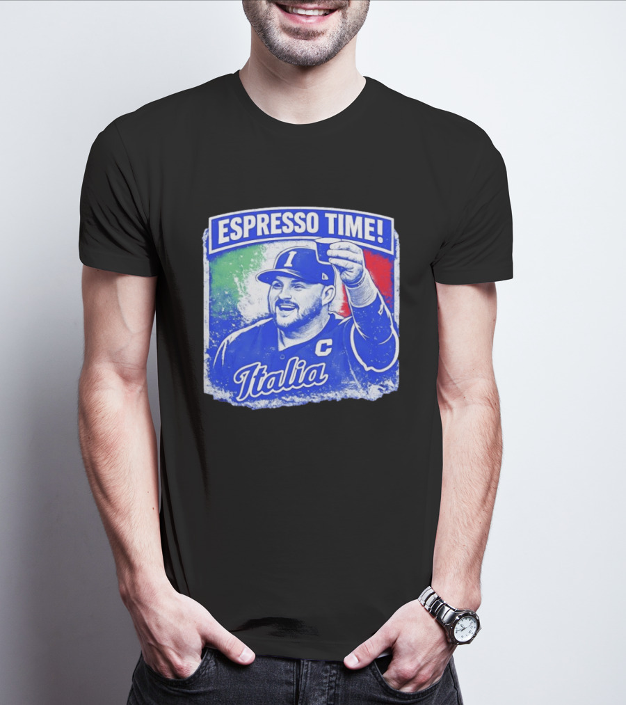 Espresso Time Italia Italy Baseball Celebration T-Shirt