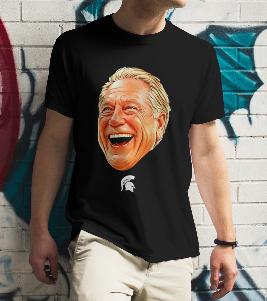 Michigan State Spartans Coach Tom Izzo Big Head T-Shirt