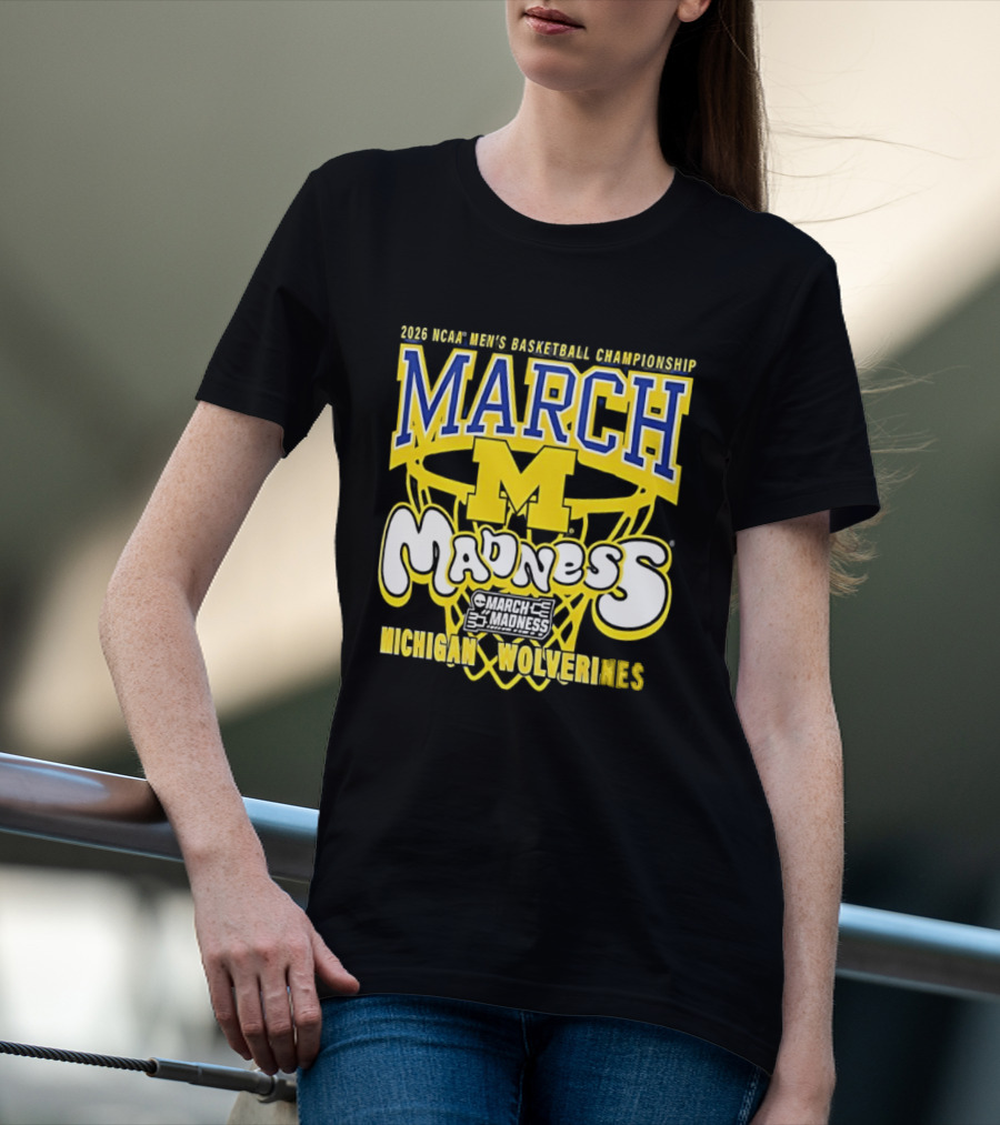 2026 NCAA Men's Basketball Championship March Madness Michigan Wolverines T-Shirt