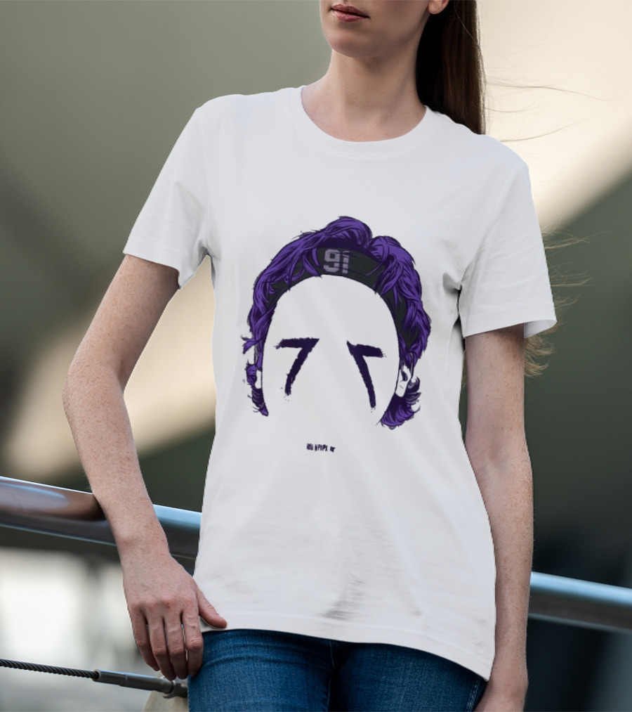 Original Trey Hendrickson 91 Baltimore Blank Face T-Shirt
