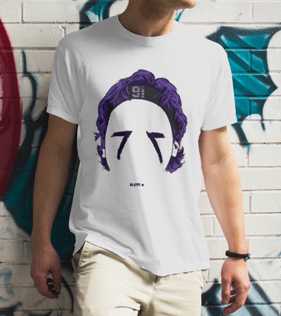 Original Trey Hendrickson 91 Baltimore Blank Face T-Shirt