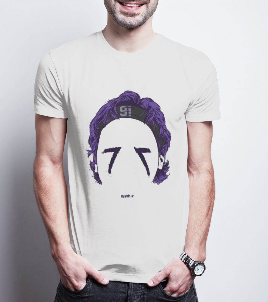 Original Trey Hendrickson 91 Baltimore Blank Face T-Shirt