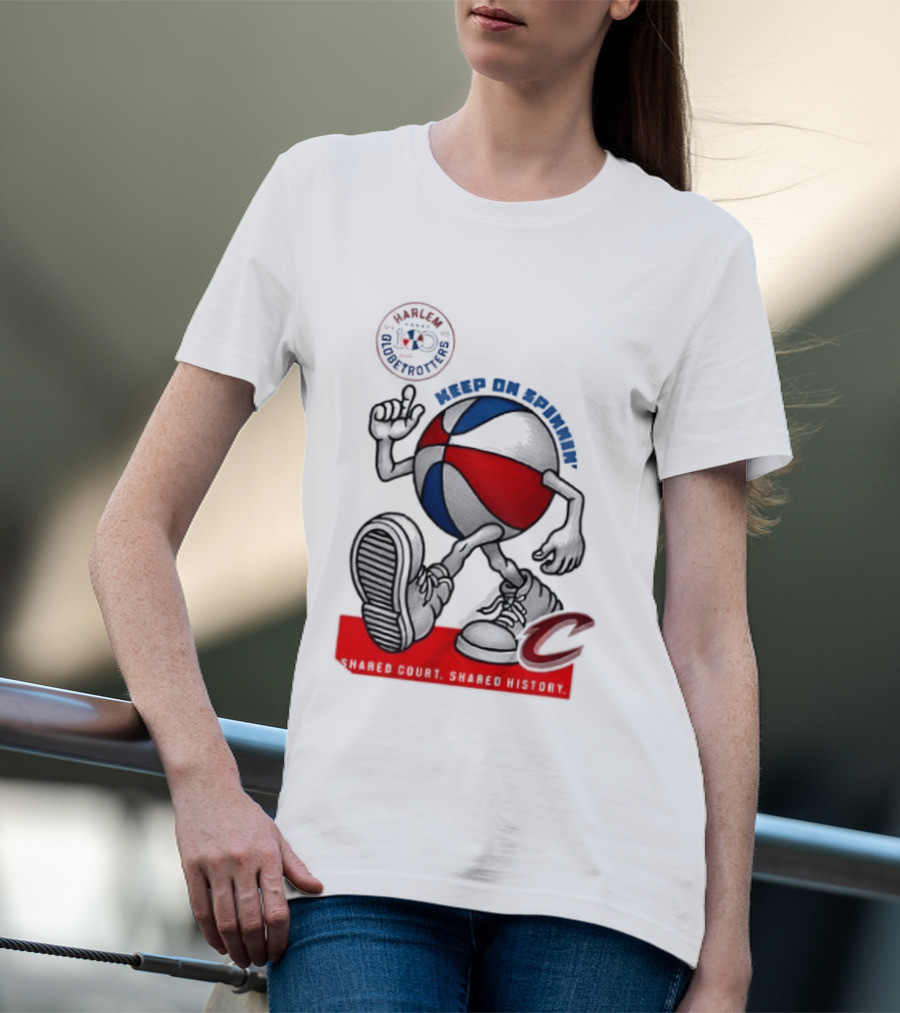 Cleveland Cavaliers Keep On Spennim Shared Court Shared History Basketball T-Shirt