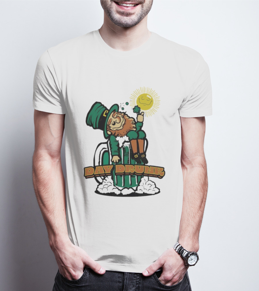 Day Drunk Leprechaun St. Patrick's Day Funny Irish Celebration T-Shirt