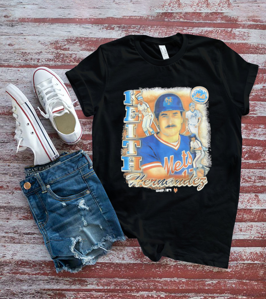 New York Mets Keith Hernandez 1986 Legendary Player Collage T-Shirt