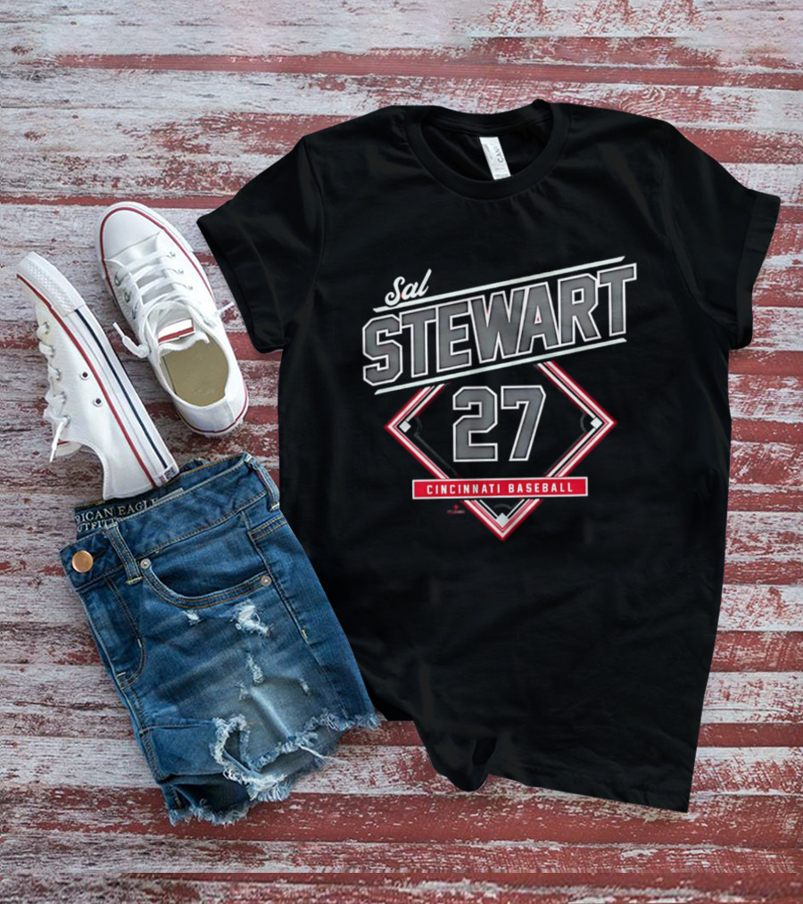 Sal Stewart 27 Cincinnati Baseball T-Shirt