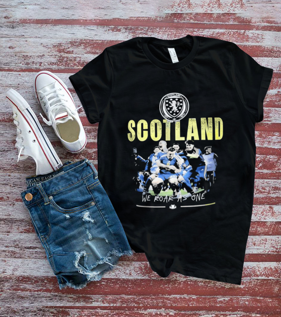 Scotland We Roar As One Team Spirit Rugby Union T-Shirt
