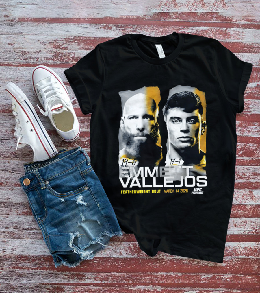 UFC Fight Night Emmett Vallejos Featherweight Bout March 2026 T-Shirt