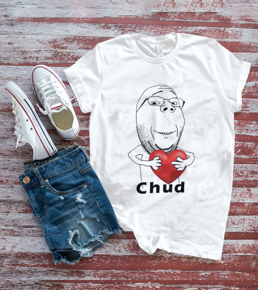 Chud Guy Chudjak Holding Red Heart Sketch T-Shirt