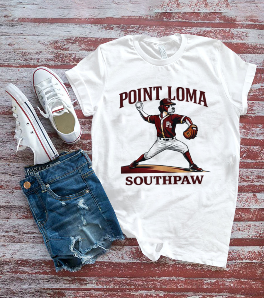 Point Loma Southpaw Baseball Pitcher T-Shirt