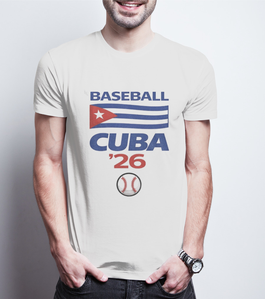 Cuba Baseball 2026 World Classic Cuban Flag Baseball T-Shirt