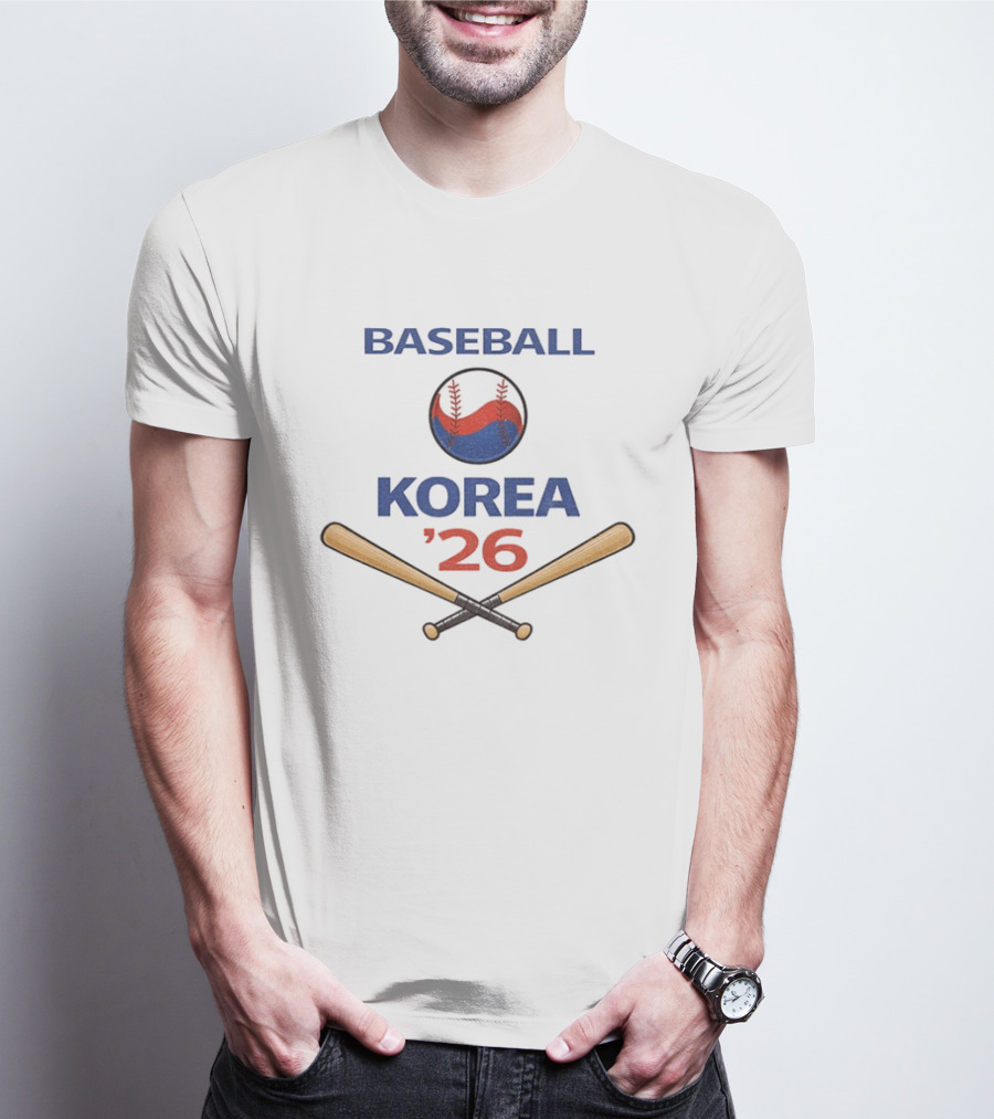 Korea 2026 World Baseball Classic Bat Crossball T-Shirt