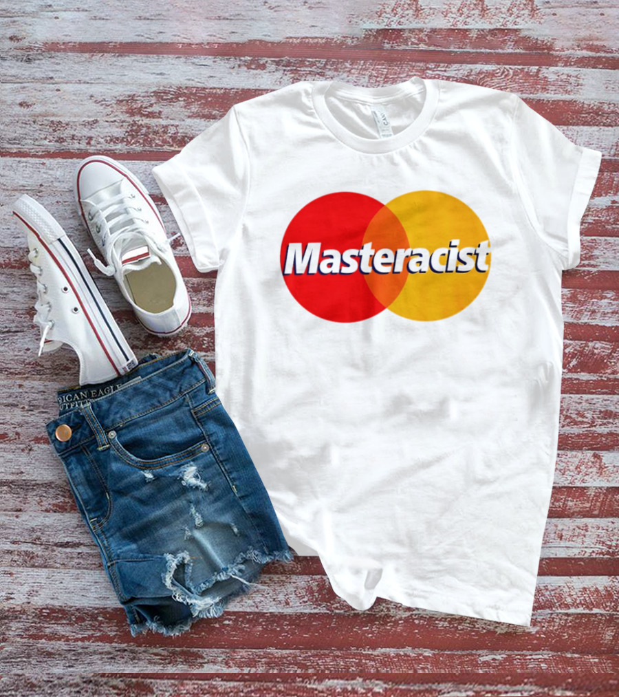 Masteracist Mastercard Parody Logo Red And Yellow Circles T-Shirt