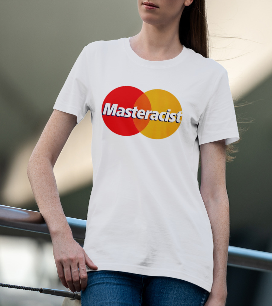 Masteracist Mastercard Parody Logo Red And Yellow Circles T-Shirt