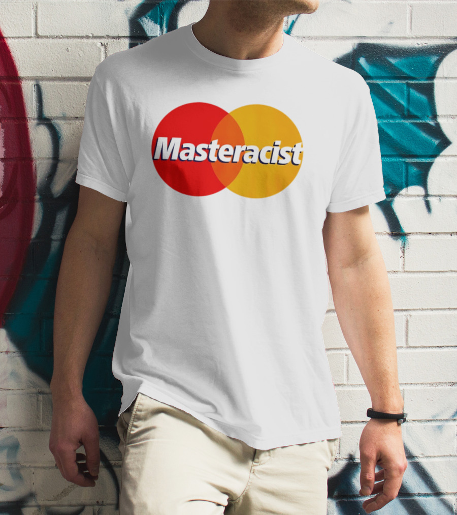 Masteracist Mastercard Parody Logo Red And Yellow Circles T-Shirt