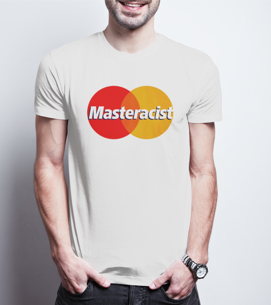 Masteracist Mastercard Parody Logo Red And Yellow Circles T-Shirt