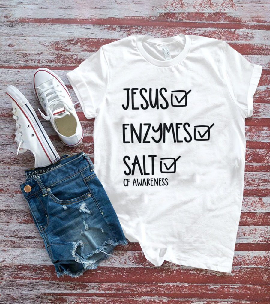 Jesus Enzymes Salt Of Awareness Select All Checklist T-Shirt
