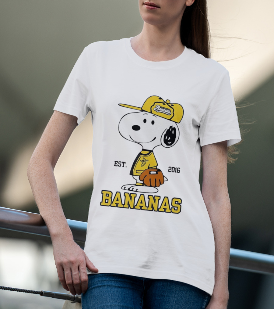 Snoopy Bananas Outfit EST 2016 Baseball T-Shirt