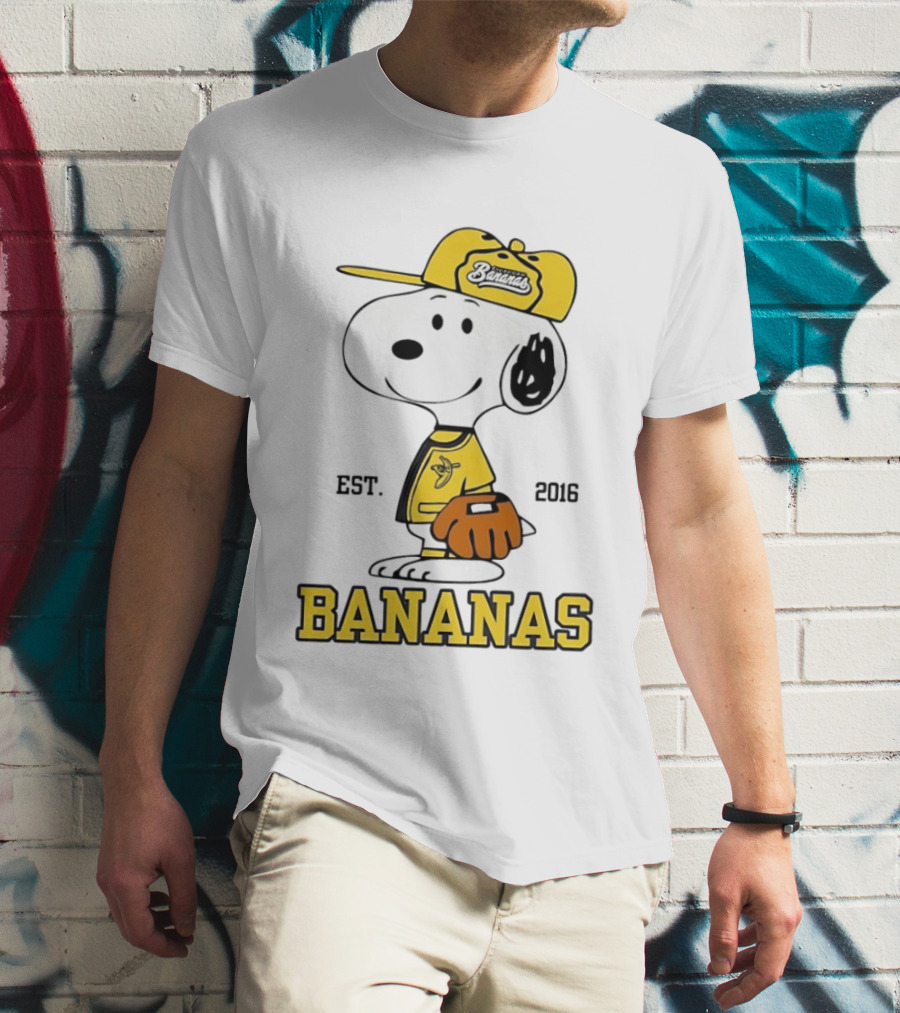 Snoopy Bananas Outfit EST 2016 Baseball T-Shirt