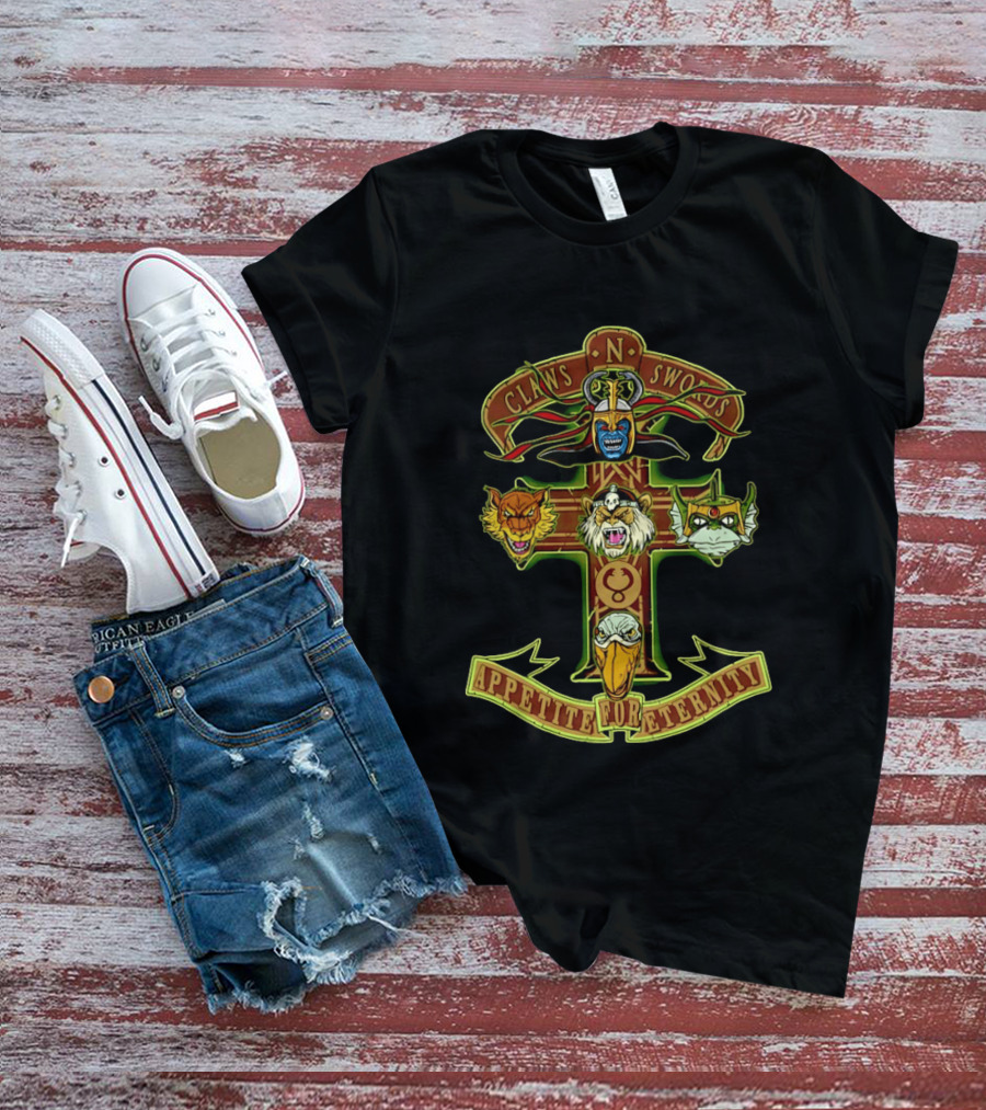 Claws N' Swords Cross With Animal Heads Appetite For Eternity T-Shirt