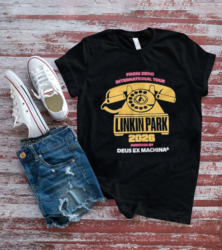Linkin Park 2023 Powered By Deus Ex Machina Retro Style Collaboration T-Shirt