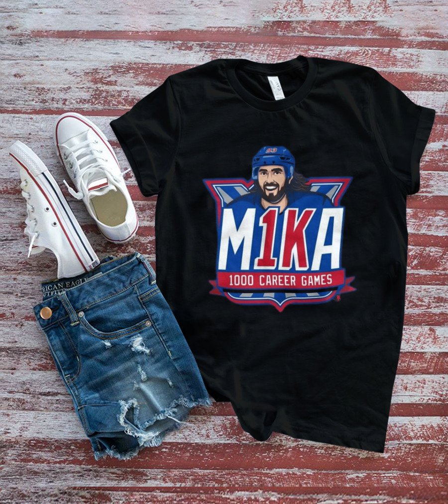M1KA 1000 Career Games Hockey Milestone Celebration T-Shirt