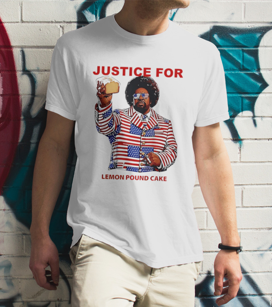 Justice For Lemon Pound Cake Afroman Stars And Stripes Suit T-Shirt