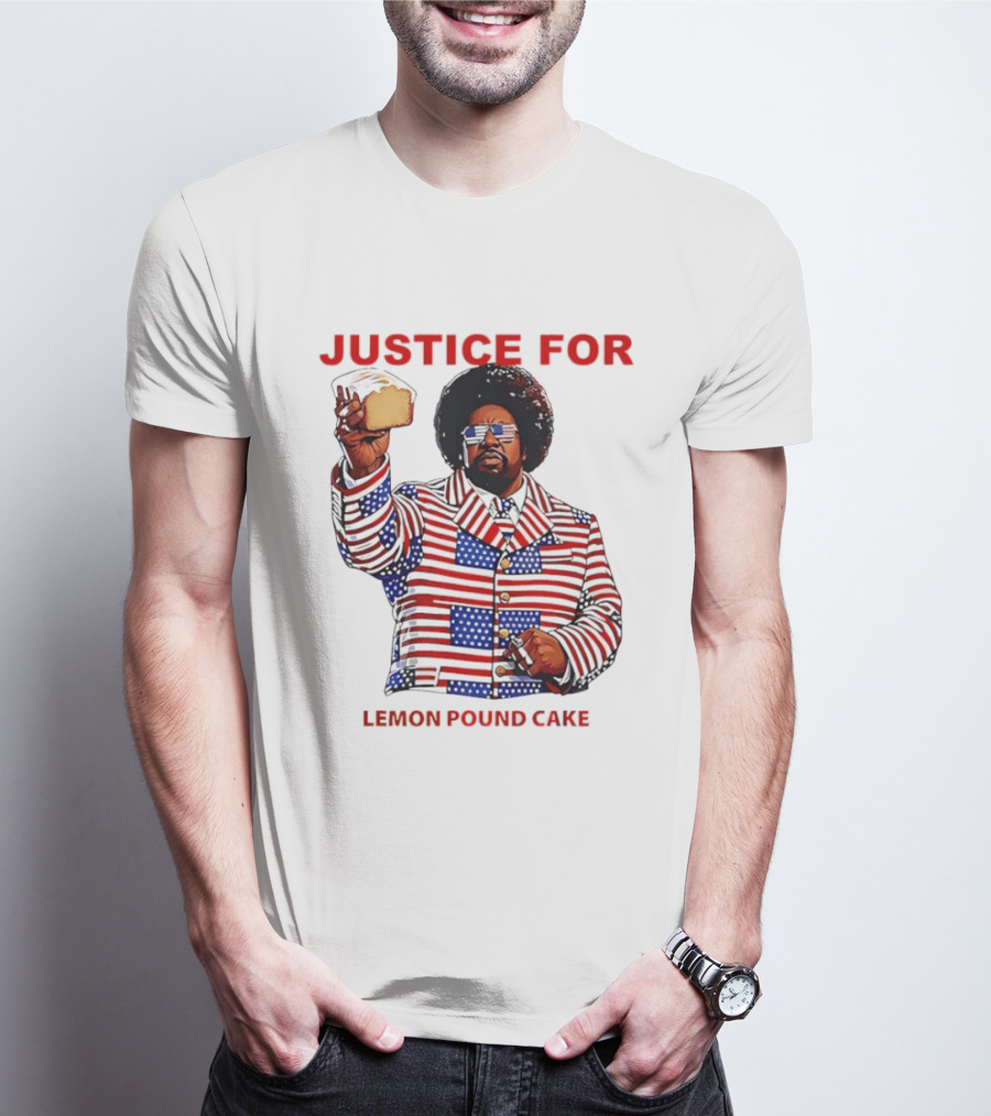 Justice For Lemon Pound Cake Afroman Stars And Stripes Suit T-Shirt