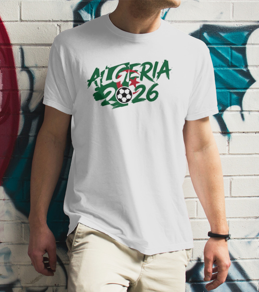 Algeria 2026 Soccer Star Crescent And Ball T-Shirt