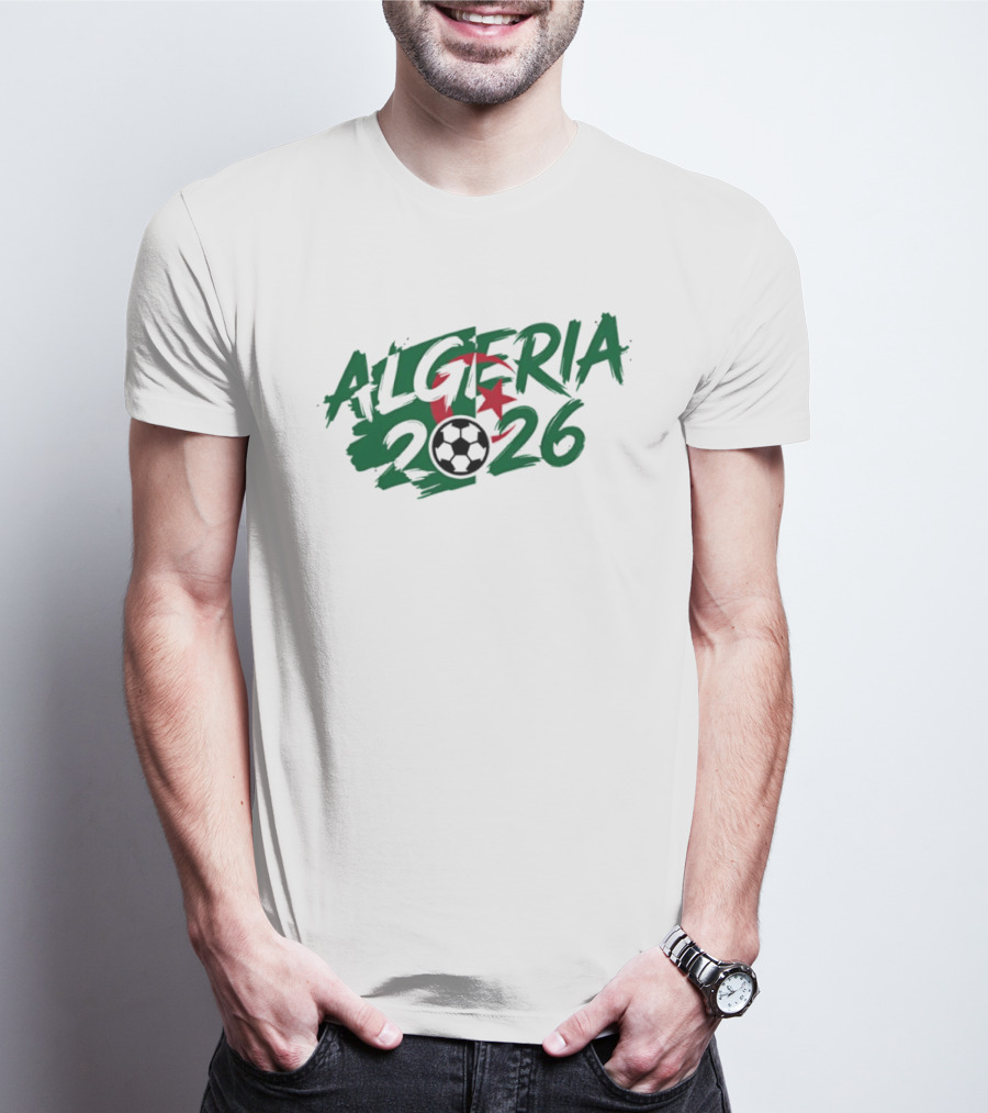Algeria 2026 Soccer Star Crescent And Ball T-Shirt