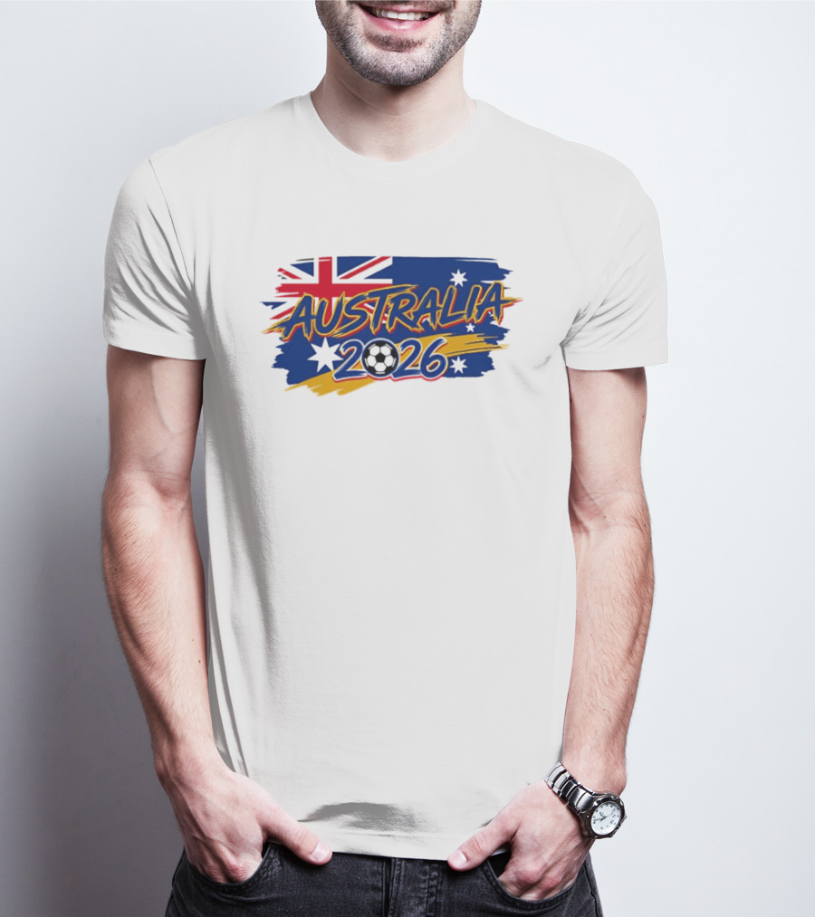 Australia 2026 Soccer Flag Stars T-Shirt