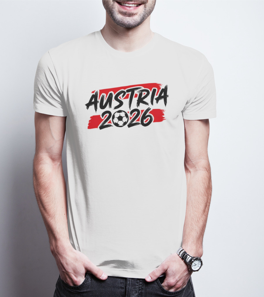 Austria 2026 Soccer Ball Graphic World Cup National Team T-Shirt