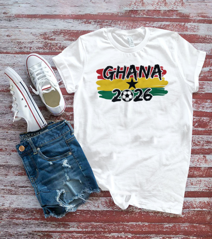 Ghana 2026 World Cup National Football Team Colors And Star T-Shirt